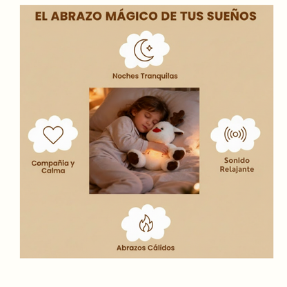 Reno de Peluche Navideño Relajante que Respira con Luz Cálida Anti-Ansiedad